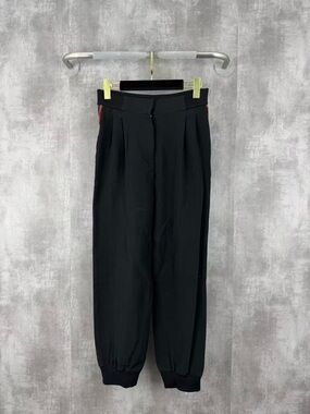 Dolce & Gabbana Black Jogger Sweatpants with Red Pocket Trim